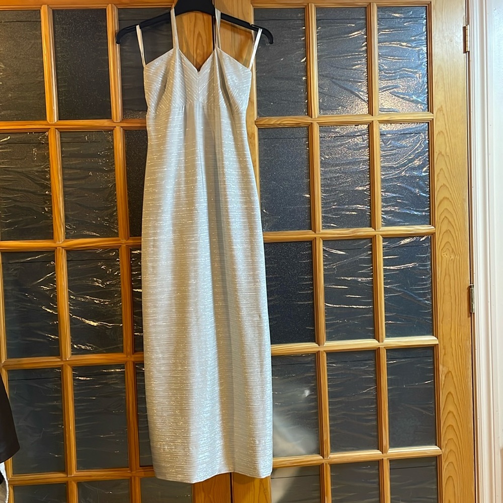 Silver prom dress